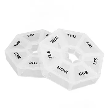 2 шт., еженедельный органайзер для лекарств на 2 приема в день, органайзер для лекарств на 7 дней, небольшой контейнер-держатель