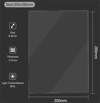 2 шт. FEP разделительные пленки толщиной 0,15 мм 20x28 см для SLA/DLP УФ-смолы 3D-принтера