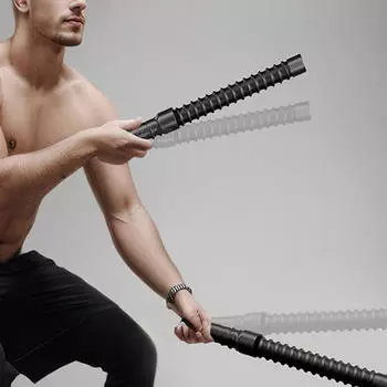 2 шт. фитнес-бар тренировочные палки удобная нескользящая ручка домашний спортзал прочная пружинная сталь для