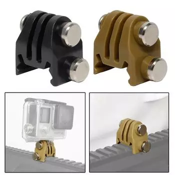 2 шт., фиксированный адаптер для крепления экшн-камеры на нейлоновой направляющей для винтовки Пикатинни, адаптер для лазерного крепления для GoPro Tactical Accessories