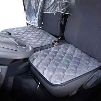 2 шт. Флокированная ткань, подушка для сиденья автомобиля, плюшевая, теплая, универсальная, защитная накладка на переднее сиденье, нескользящая накладка для внедорожников, грузовиков, автомобильных аксессуаров