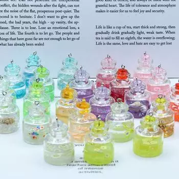 2 шт. Фон сцены кукольного домика, светящаяся стеклянная бутылка Alah, бутылка Quicksand