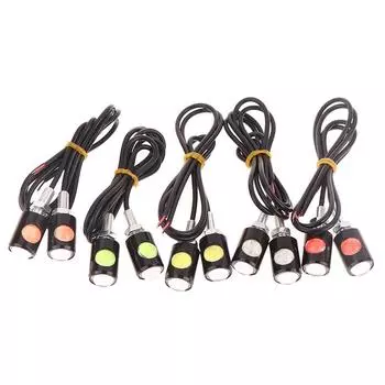 2 шт. фонарь для номерного знака мотоцикла DC12V светодиодная лампа для заднего фонаря автомобиля с линзой высокой мощности с винтовым болтом лампы аксессуары для мотоциклов жёлтый