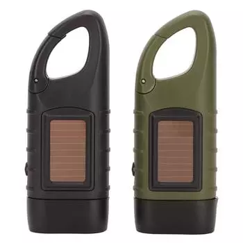 2 шт. фонарика с ручным приводом на солнечных батареях, перезаряжаемые светодиодные фонари для выживания в чрезвычайных ситуациях