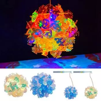 2 шт. Фонарики на Хэллоуин, переносные фонари, набор для самостоятельного изготовления, простая сборка, красочный тыквенный фонарь для оранжевый