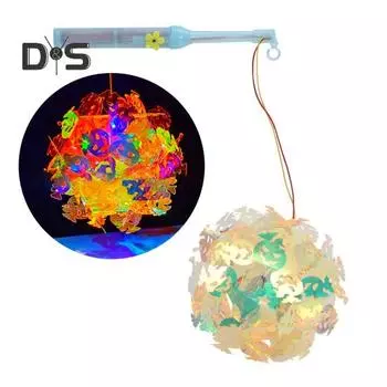 2 шт. фонариков на Хэллоуин, ручной фонарь, набор для самостоятельного изготовления, простая сборка, красочный тыквенный фонарь для вечеринки на Хэллоуин, реквизит для фотосессии оранжевый