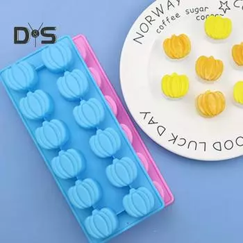 2 шт., форма для торта с тыквой, 12 решеток, пищевой силикон, легко снимается, милые реалистичные формы, форма для ароматического мыла без бисфенола-А, форма для решетки для льда розовый