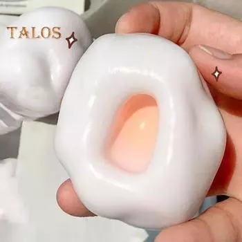 2 шт., формируемый мяч для снятия стресса, сжимаемый мяч для снятия тревожности, сенсорная игрушка для детей, подростков и взрослых, портативный мягкий цветной мяч TPR, игрушка-фиджет оранжевый