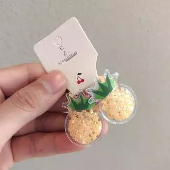 2 шт. Фруктовые зыбучие пески BB мультфильм клипсы детские заколки детские головные уборы детские заколки головной убор эластичные резинки для волос аксессуары для девочек