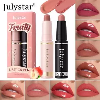 2 шт. фруктовый аромат увлажняющая косметическая вода помада матовый спрей для лица бархатная глазурь для губ сексуальный великолепный конфетный цвет макияж для губ A