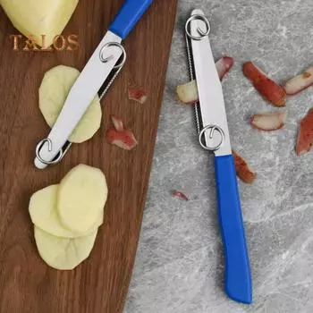 2 шт. фруктовый резак, эффективная пружинная конструкция, регулируемая толщина нарезки, фруктовый нож, картофелечистка из нержавеющей стали, эргономичная ручка, универсальная кухня 2pcs