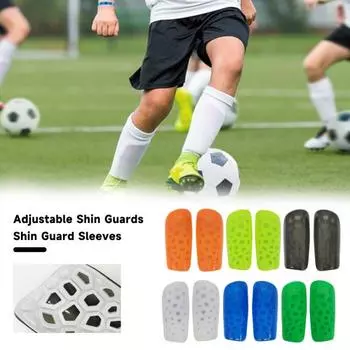 2 шт. футбольные щитки для голени, высокопрочные амортизирующие, ударопрочные, легкие, защита икр, футбольные накладки на голень чёрный