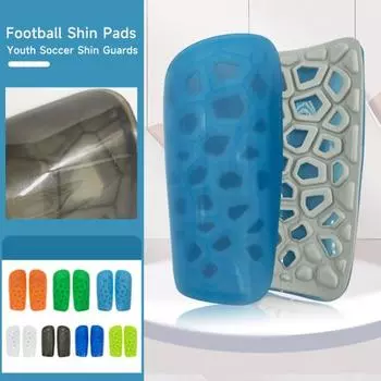 2 шт. футбольные щитки для голени, высокопрочные амортизирующие, ударопрочные, легкие, защита икр, футбольные накладки на голень чёрный