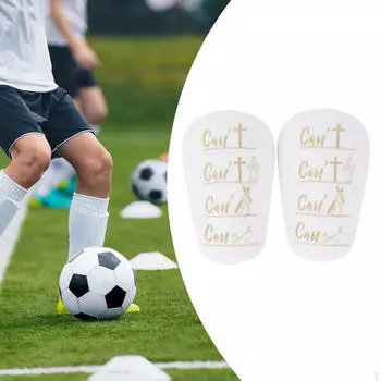 2 шт., футбольные щитки для голени, аксессуары, нескользящие тренировочные принадлежности для занятий спортом на открытом воздухе, защитное снаряжение для ног Xs White