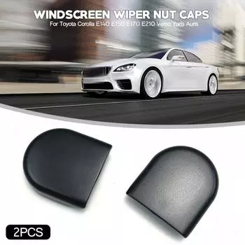 2 шт., гайки для рычага переднего стеклоочистителя автомобиля, колпачки для болтов для Toyota Corolla E140 E150 E170 E210 Verso Yaris Auris