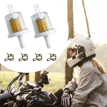 2 шт. Газовый встроенный фильтр Мотозапчасти Прозрачный Масло Стабильная производительность Прочный