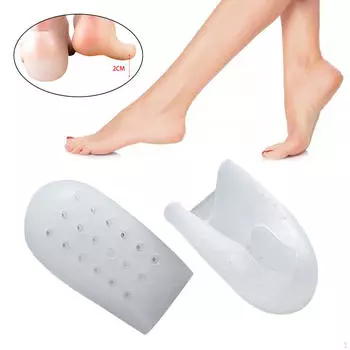 2 шт. гелевые рукава для увеличения высоты, прозрачная невидимая мягкая подушка с разной длиной ноги, каблук 2.0CM