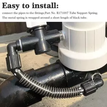 2 шт. гибкая трубка хлоратора, легко сгибаемая, черная, для бассейна, разъем для подачи брома, трубка из ПВХ для чёрный