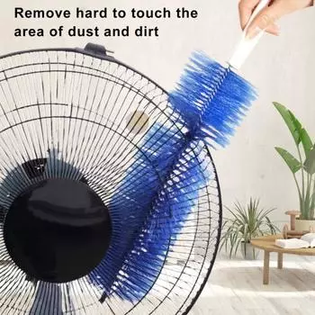 2 шт. гибкая веерная щетка для пыли с мягкой щетиной, гибкий очиститель для вентилятора, гибкая неразборная щетка для чистки, инструмент для чистки пыли серый