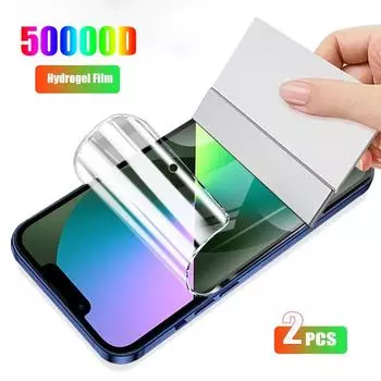 2 шт. гидрогелевая защита экрана для iPhone 15 Pro Max Plus, мягкая пленка полного покрытия для iPhone 11 12 13 14 Pro Max X Xs Xr 7 8 Mini iphone 11 чистый