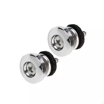 2 шт. гитарный ремень замки кнопка хвост гвоздь струны пряжка конец колок для C серебряный