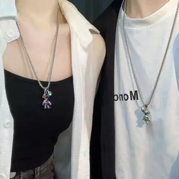 2 шт., гладкая поверхность, изысканное мастерство, ожерелья для пар, креативный дизайн, космический астронавт, магнитная пряжка, дружба