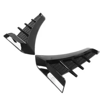 2 шт. глянцевая черная боковая отделка вентиляционных отверстий декоративная наклейка резиновые жабры акулы для автомобилей