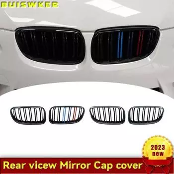 2 шт., глянцевая черная передняя решетка с двумя планками в стиле автомобиля для BMW E92 E93 3-Series 328I 335I Coupe LCI 2010-2013