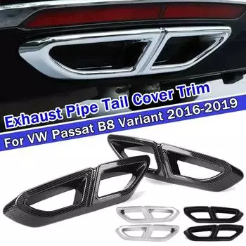 2 шт. Глушитель выхлопной трубы задняя крышка отделка для VW для Passat B8 Rline Variant 2016-2019 автомобиль задняя часть декоративная рамка внешняя часть