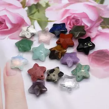 2 шт. граненый кулон натуральный камень балматин/лабрадорит пентаграмма кулон для изготовления ювелирных изделий своими руками серьги ожерелье аксессуар 2pcs/15mm