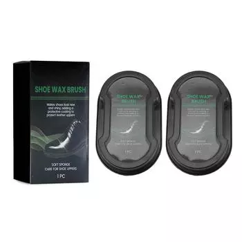 2 шт. Губка для чистки обуви, обуви, мебели, куртки, портфеля, долговечный мгновенный блеск, удаление грязи