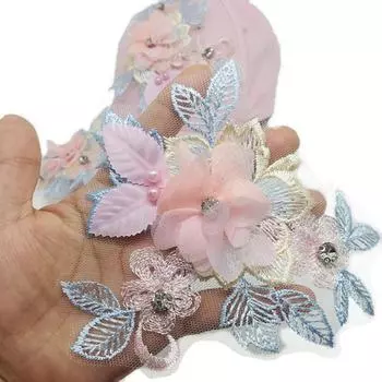 2 шт. гвоздь бусина цветок аппликация украшение вышивка сетка нашивка DIY костюм