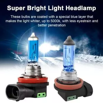 2 шт. H11 галогенные лампы для фар противотуманные фары 12 В 55 Вт белые 5000 К супер яркие универсальные автомобильные фары запасные части 2pcs