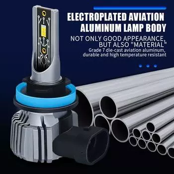2 шт. H11 H4 H7 светодиодные фары 90 Вт H1 H8 9005 HB3 9006 HB4 светодиодные лампы автомобильные противотуманные фары лампа 12 В 6000 К