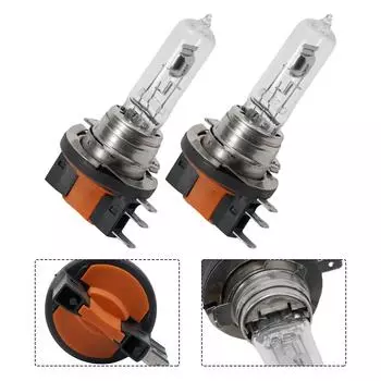 2 шт. H15 12 В 15/55 Вт галогенные лампы для фар белого цвета для автомобиля дальнего света авто желтый свет дневные ходовые огни 3200 К CHINA