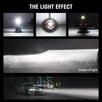 2 шт. H1/3/4/7/8/9/11 светодиодные лампы водонепроницаемые 38 Вт белого цвета противотуманные фары для грузовика HB3/H10/9005