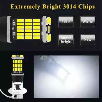 2 шт. H1 H3 4014 45SMD светодиодные лампы противотуманные фары супер яркие дальнего света DRL автомобильные лампы 12 В универсальные белые 6000 K&H1 белый