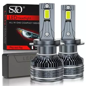 2 шт. H1 H3 H4 H7 светодиодный Canbus H8 H11 9005 HB3 9006 HB4 9012 Hir2 Turbo светодиодная лампа для фар 160 Вт 30000LM 6500K белая автомобильная лампа с двойной медной трубкой налобный фонарь H1