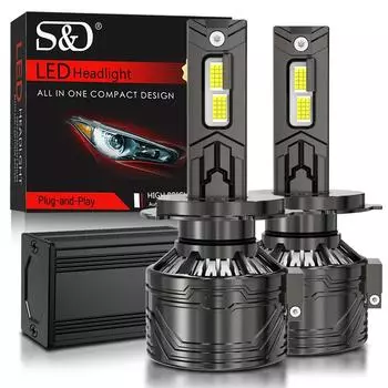 2 шт. H1 H3 H4 H7 светодиодный Canbus H8 H11 9005 HB3 9006 HB4 9012 Hir2 турбо светодиодные лампы для фар 200 Вт 100000LM 12 В 24 В 6000 К двойная медная трубка авто лампа H1