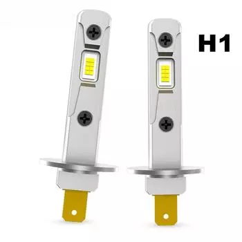 2 шт. H1 H3 светодиодные автомобильные фары безвентиляторные противотуманные фары 20000 лм 40 Вт дневные ходовые огни супер яркие противотуманные фары 6000 К белые 3000 К желтые 12 В H1 белый