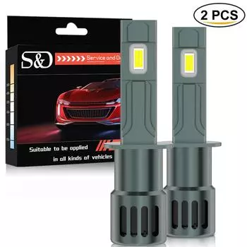 2 шт. H1 H3 светодиодные лампы для фар 60 Вт 20000LM 6500K H27 880 881 CSP для автомобиля мини-фары дальнего света авто диодные противотуманные фары 12 В автомобильные H27 880