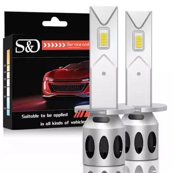 2 шт. H1 H3 светодиодные лампы для фар мини 20000LM 6500K CSP чипы супер яркий дальний ближний свет для автомобиля противотуманные фары 12 В белый автомобиль H1