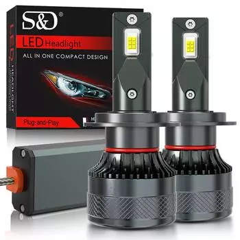 2 шт. H1 H4 H7 светодиодный Canbus H8 H11 9005 HB3 9006 HB4 9012 Hir2 турбо светодиодные лампы для фар 60 Вт 20000LM 12 В 24 В авто лампа 6500 К налобный фонарь H1