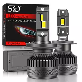 2 шт. H1 H4 H7 светодиодный Canbus H8 H11 9005 HB3 9006 HB4 9012 Hir2 Turbo светодиодный светильник для фар 140 Вт 30000LM 12 В 24 В 6500 К комплект автомобильной лампы H1