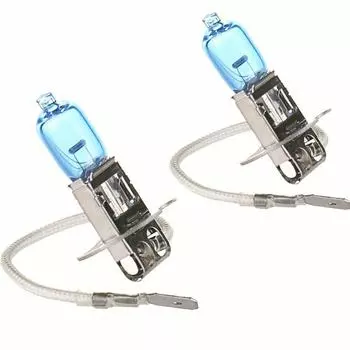 2 шт. H3 100 Вт 12 В 6000 К ярко-белые газовые галогенные лампы для фар