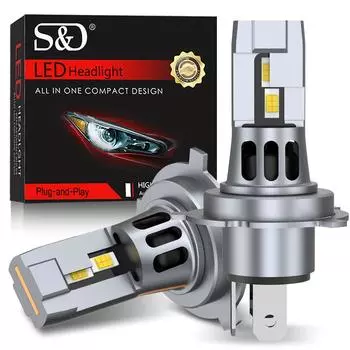 2 шт. H4 9003 HB2 светодиодные лампы для фар Canbus дальнего ближнего света автомобиля турбо светодиодные лампы авто мотоцикл 20000LM 12 В 6500 К