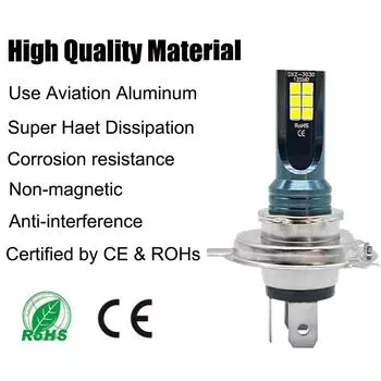 2 шт. H4 H7 светодиодные фары H11 H8 H9 H1 H3 автомобильные противотуманные фары светодиодные лампы 9005 9006 Hb3 Hb4 автомобильные ходовые огни 12000LM 12V 6000K 9006 HB4