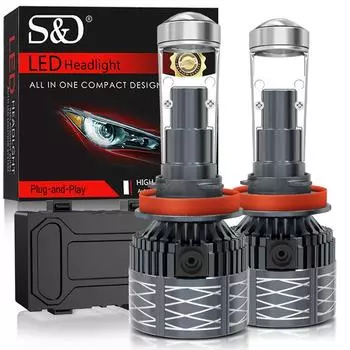 2 шт. H4 H7 светодиодные линзы проектора фар H8 H11 9005 HB3 9006 HB4 автомобильные лампы Canbus с медной трубкой 120 Вт 50000 лм мощные мини-фары LHD 6000 К белые H11 H8