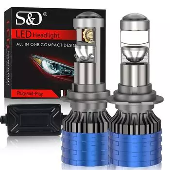 2 шт. H4 H7 светодиодный мини-объектив проектора H8 H11 Canbus 9005 HB3 9006 HB4 автомобильные фары накаливания 80000LM 120 Вт прожектор дальнего/ближнего света LHD RHD авто лампа 12 В 6000 K 9005 HB3 LHD