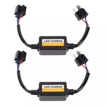 2 шт. H4 LED CANbus декодер DC 9 до 16 В Plug and Play антимерцающий светодиодный фара резистор декодер